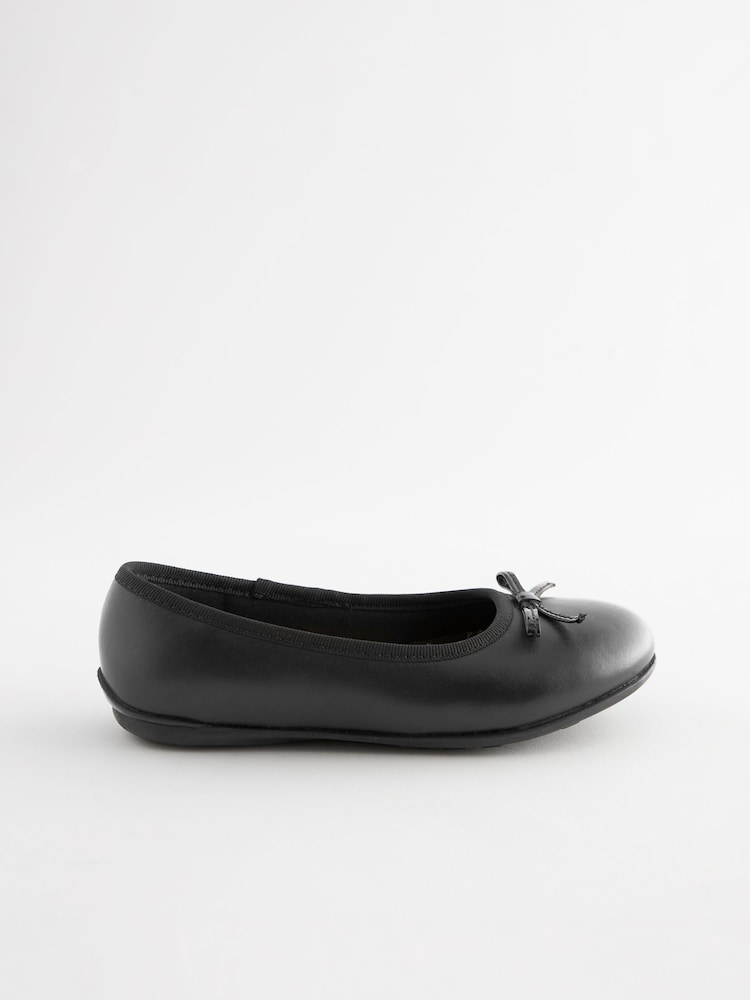Noir mat - Ballerines School en cuir - Image 2 de 10
