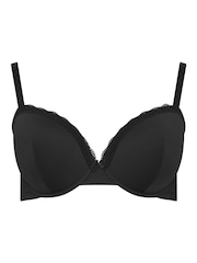Pack de 3 sujetadores tipo camiseta con relleno y ribete de encaje de Yours Curve - Imagen 2 de 4