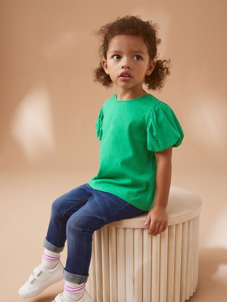 Green Puff Short Sleeve 100% Cotton T-Shirt (3mths-7yrs) - Image 2 of 7