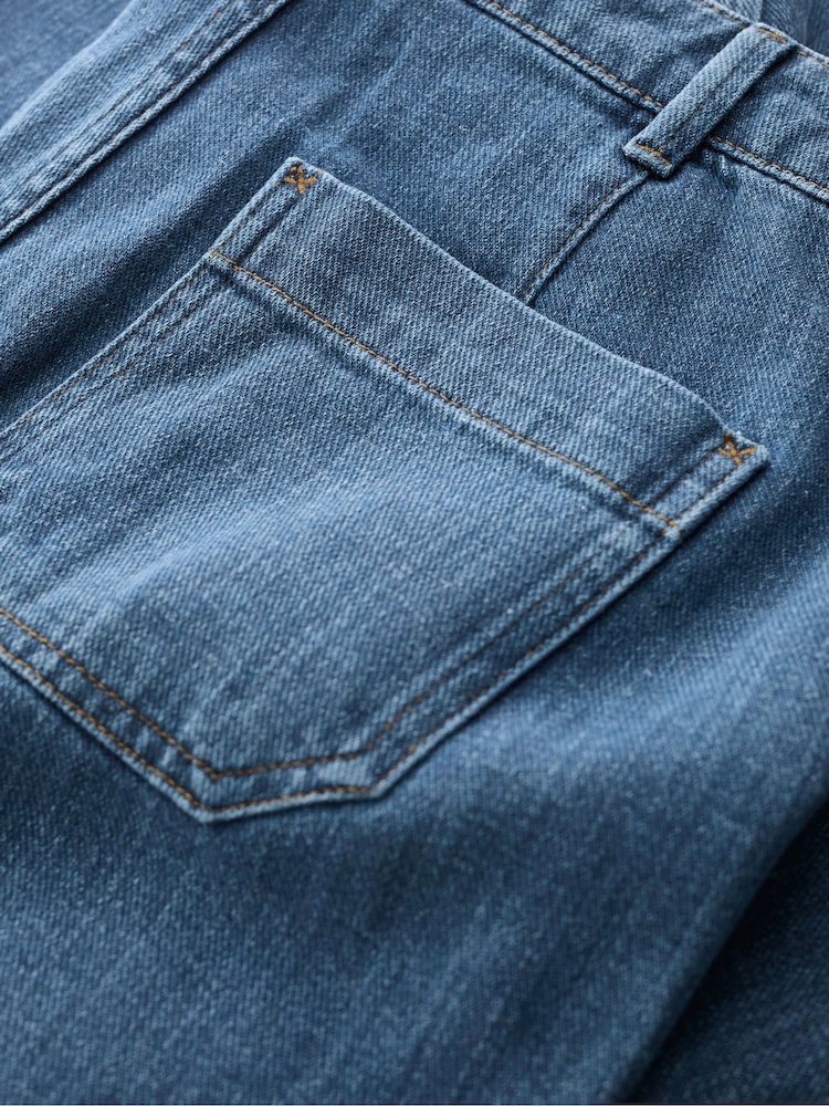 Seasalt Cornwall Blue Blake Wide Leg 100% Cotton Jeans - Image 5 of 5