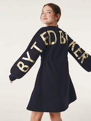 Baker by Ted Baker Branded Back Sweat Dress - Image 2 of 11