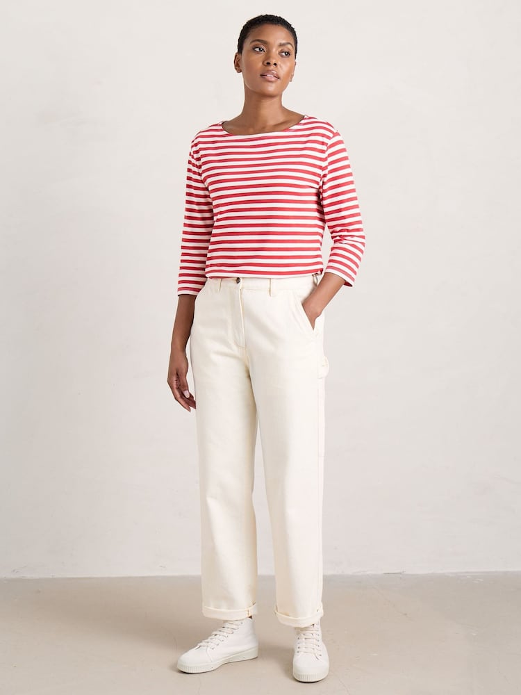 Seasalt Cornwall White Cliff Picnic Denim Jeans - Image 3 of 12