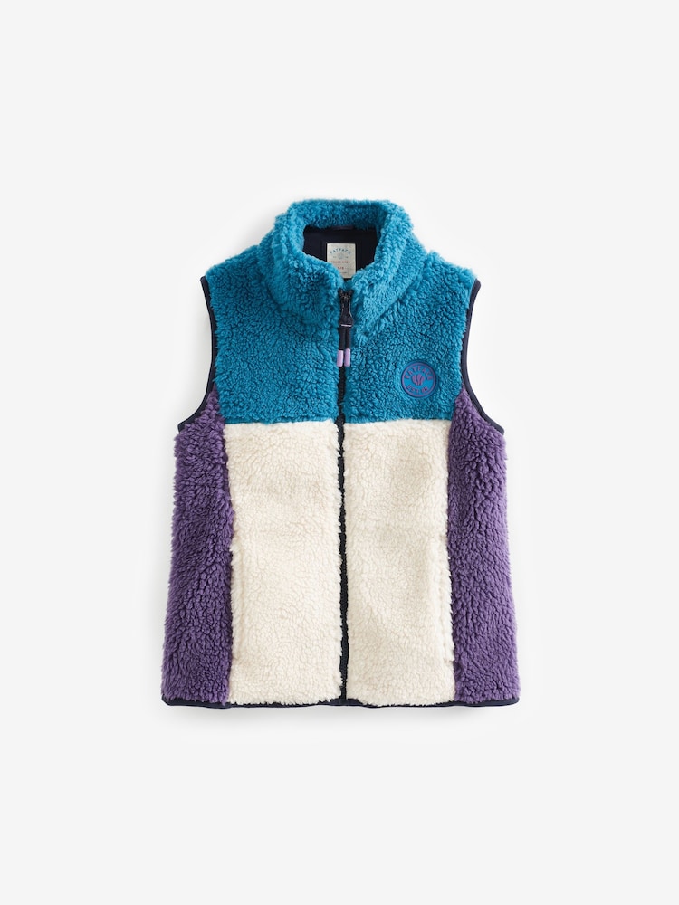 FatFace Purple Fleece Colourblock Gilet - Image 4 of 4 FatFace Purple Fleece Colourblock Gilet - Image 4 of 4