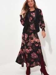 Joe Browns Brown Petite Dramatic Florals Jersey Dress - Image 1 of 5