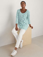 Seasalt Cornwall White Three Quarter Sleeve Busy Lizzy Tunic - Image 1 of 5