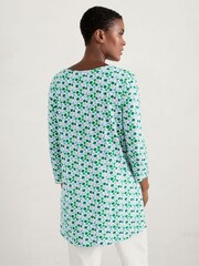 Seasalt Cornwall White Three Quarter Sleeve Busy Lizzy Tunic - Image 3 of 5