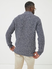 FatFace Blue Half Neck Jumper - Image 2 of 5