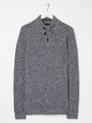 FatFace Blue Half Neck Jumper - Image 5 of 5