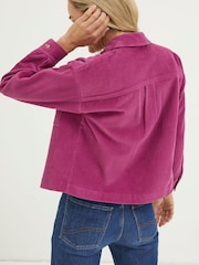 FatFace Pink Combe Relaxed Cord Shirt - Image 3 of 5