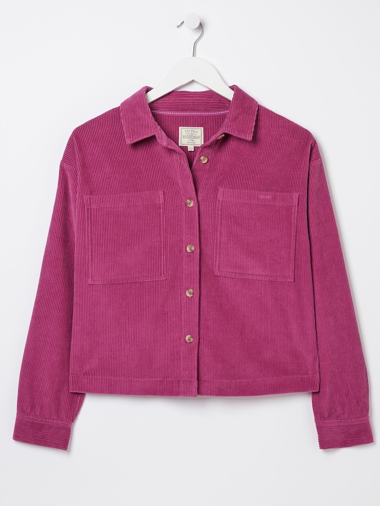 FatFace Pink Combe Relaxed Cord Shirt - Image 4 of 4
