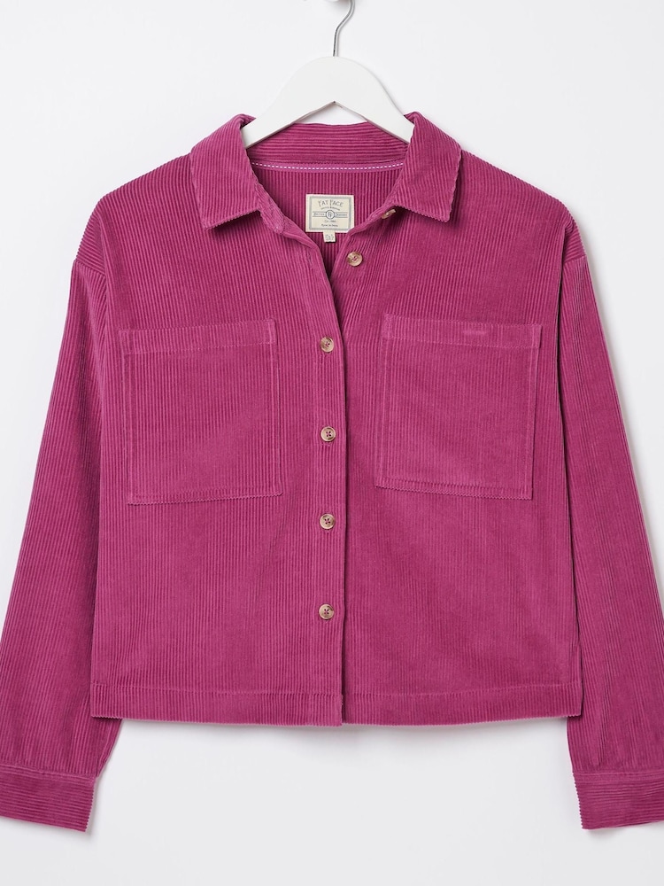 FatFace Pink Combe Relaxed Cord Shirt - Image 5 of 5