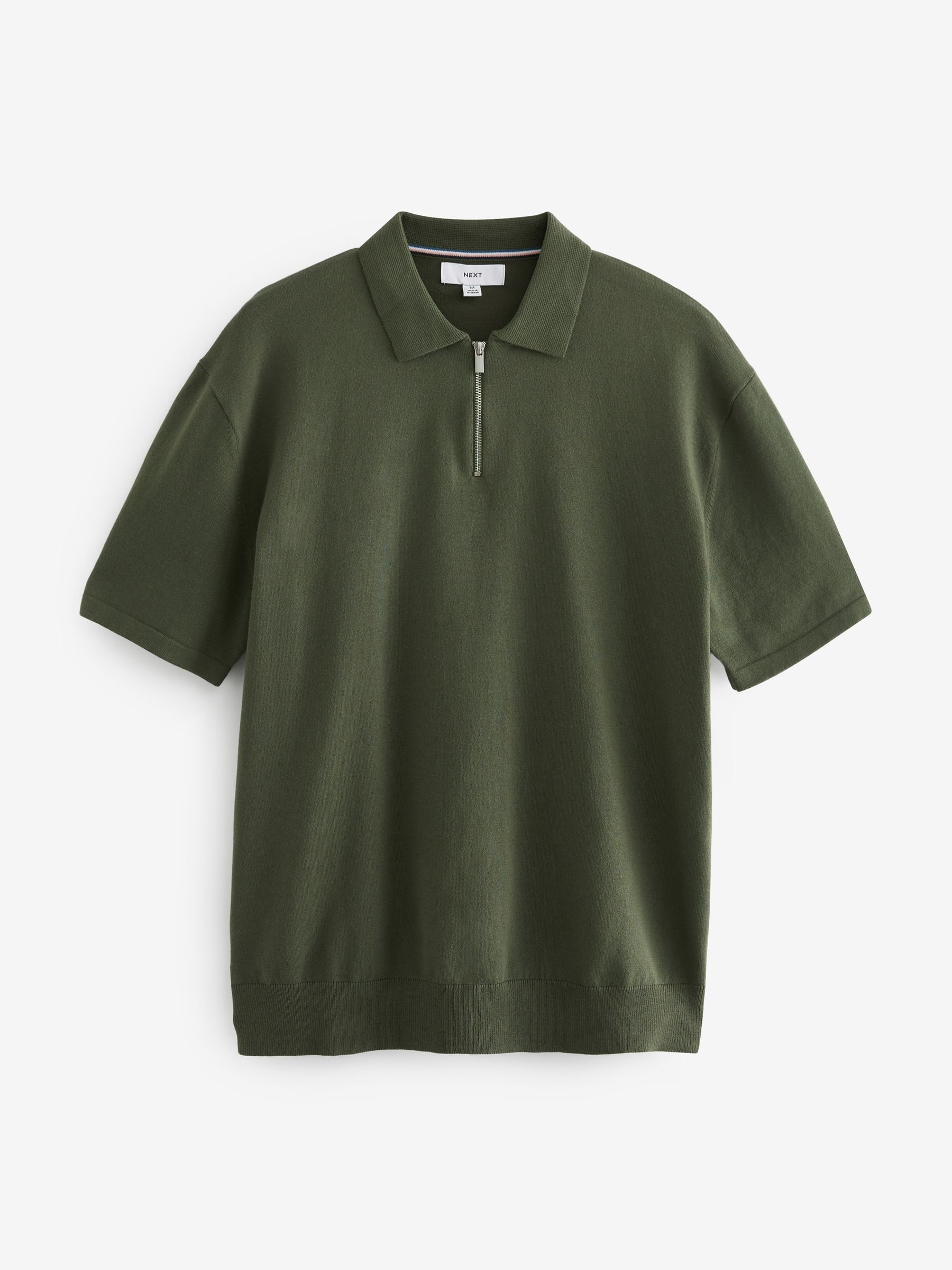 沸騰ブラドン Buy Next from Shirt Polo Zip Fit Regular Knitted Green トップス