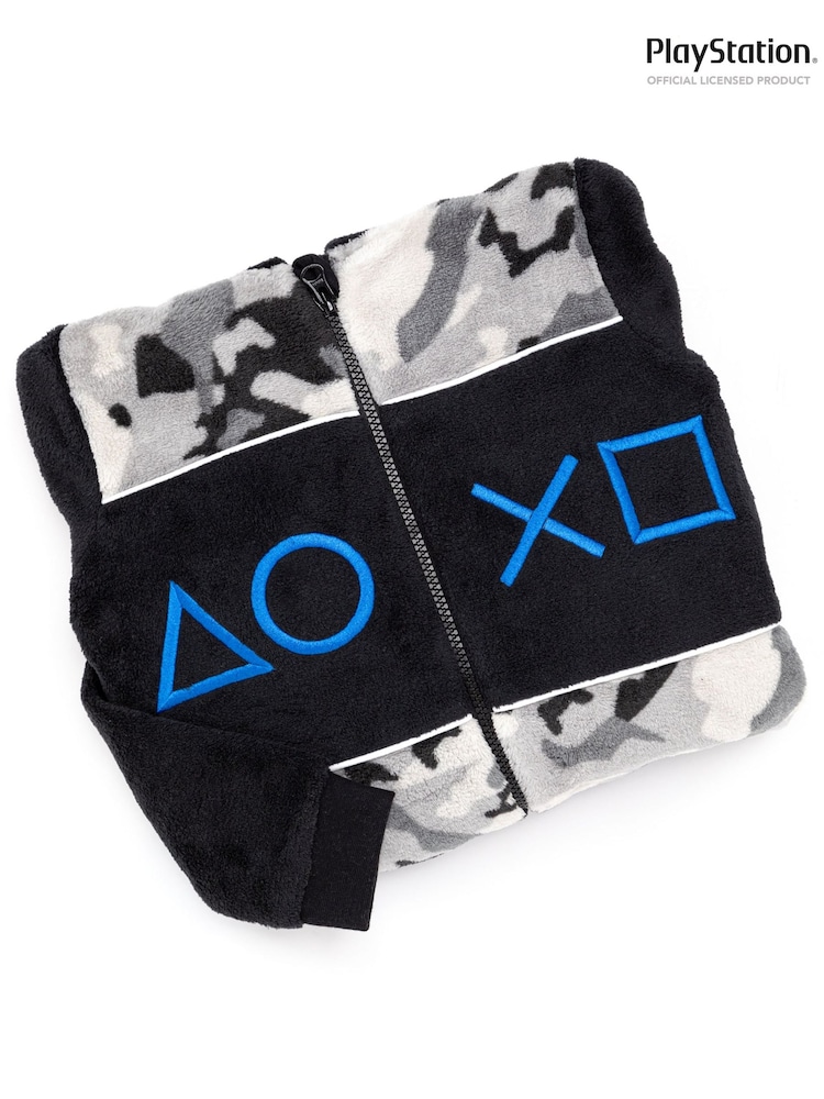 Vanilla Underground Grey Playstation Unisex Kids Fleece All-In-One - Image 2 of 6