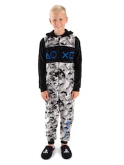 Vanilla Underground Grey Playstation Unisex Kids Fleece All-In-One - Image 6 of 6