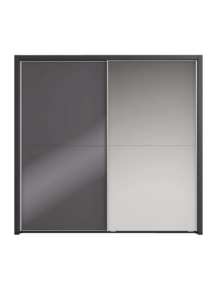 Wiemann Graphite Peyton Mirror Sliding 2.1m Sliding Semi Fitted Wardrobe - Image 2 of 6