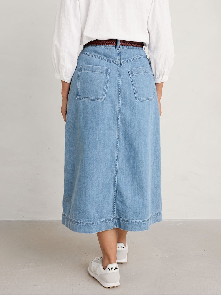 Seasalt Cornwall Blue Bowline Skirt - Image 2 of 5