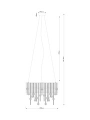 Grey Palazzo 3 Light Chandelier Ceiling Light - Image 2 of 5