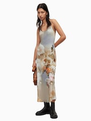 AllSaints Blue Bryona Rosalia Dress - Image 3 of 5