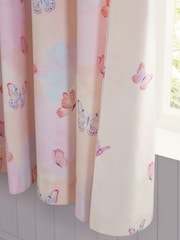 Catherine Lansfield Pink Ombre Butterflies Fully Reversible Eyelet Curtains - Image 5 of 5