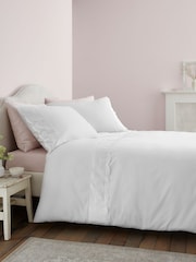 Ensemble housse de couette et taie d'oreiller en dentelle de coton Bianca Elise - Image 3 sur 5