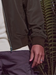 Brown Shower Resistant Bomber Jacket - Image 4 of 9