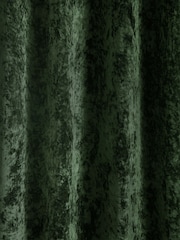 Catherine Lansfield Olive Crushed Velvet Lined Eyelet Curtains - Image 3 of 4