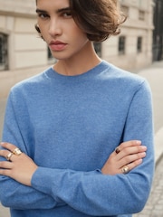 BHOEM Blue Cashmere Crew-Neck Jumper - Image 2 of 6