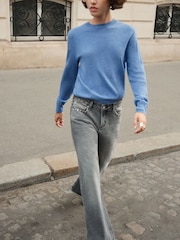 BHOEM Blue Cashmere Crew-Neck Jumper - Image 5 of 6