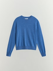 BHOEM Blue Cashmere Crew-Neck Jumper - Image 6 of 6