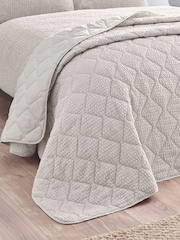Catherine Lansfield Natural Crinkle Seersucker Texture Bedspread - Image 1 of 3