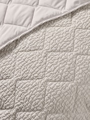 Catherine Lansfield Natural Crinkle Seersucker Texture Bedspread - Image 2 of 3