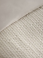 Catherine Lansfield Natural Stripe Seersucker Duvet Cover and Pillowcase Set - Image 4 of 4