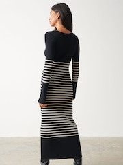 Pretty Lavish Black Vanessa Stripped Knit Dress - Image 2 of 3