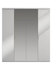 Wiemann Peyton Grey Glass and Mirror Semi Fitted 4 Door Wardrobe - Image 2 of 4