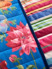 Sophie Robinson Bright Darling Floral Stripe Reversible Bedspread - Image 3 of 4