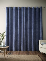 Draperii termice Bianca Attica Velvet Blackout cu inele metalice - Imaginea 3 din 5