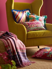 Sophie Robinson Pink/Red Darling Waffle Check Large Blanket Throw - Image 4 of 4