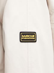 Barbour International® Beige Hadfield Cropped Trench Coat - Image 7 of 8