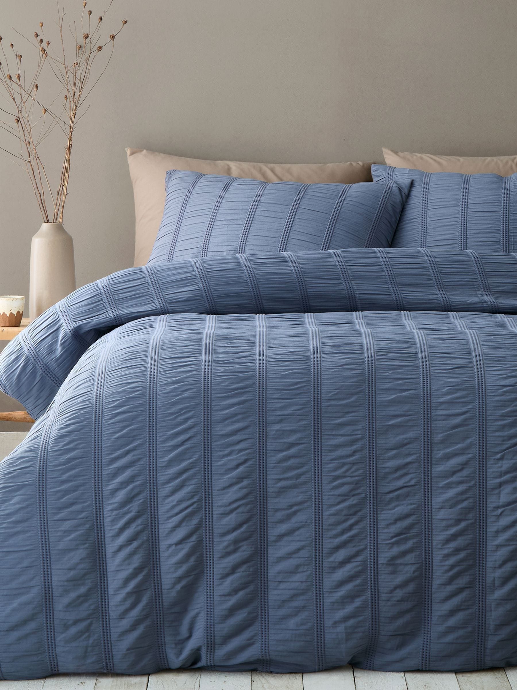Pineapple Elephant Unisex Blue Waffle Seersucker Bed Set - Image 5