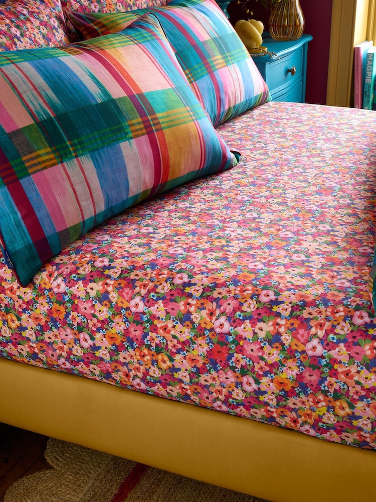 Sophie Robinson Pink Darling Ditsy Cotton Fitted Sheet - Image 1 of 3 Sophie Robinson Pink Darling Ditsy Cotton Fitted Sheet - Image 1 of 3