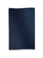 Blue Dark Navy Matte Velvet Super Thermal Eyelet Curtains - Image 9 of 9