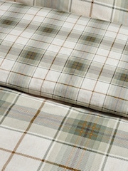 Catherine Lansfield Green Troon Check Brushed Cotton Duvet Cover and Pillowcase Set - Image 5 of 5
