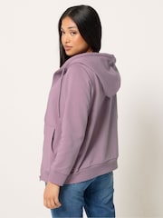 M&Co Purple Petite Zip Essential Hoodie - Image 3 of 5
