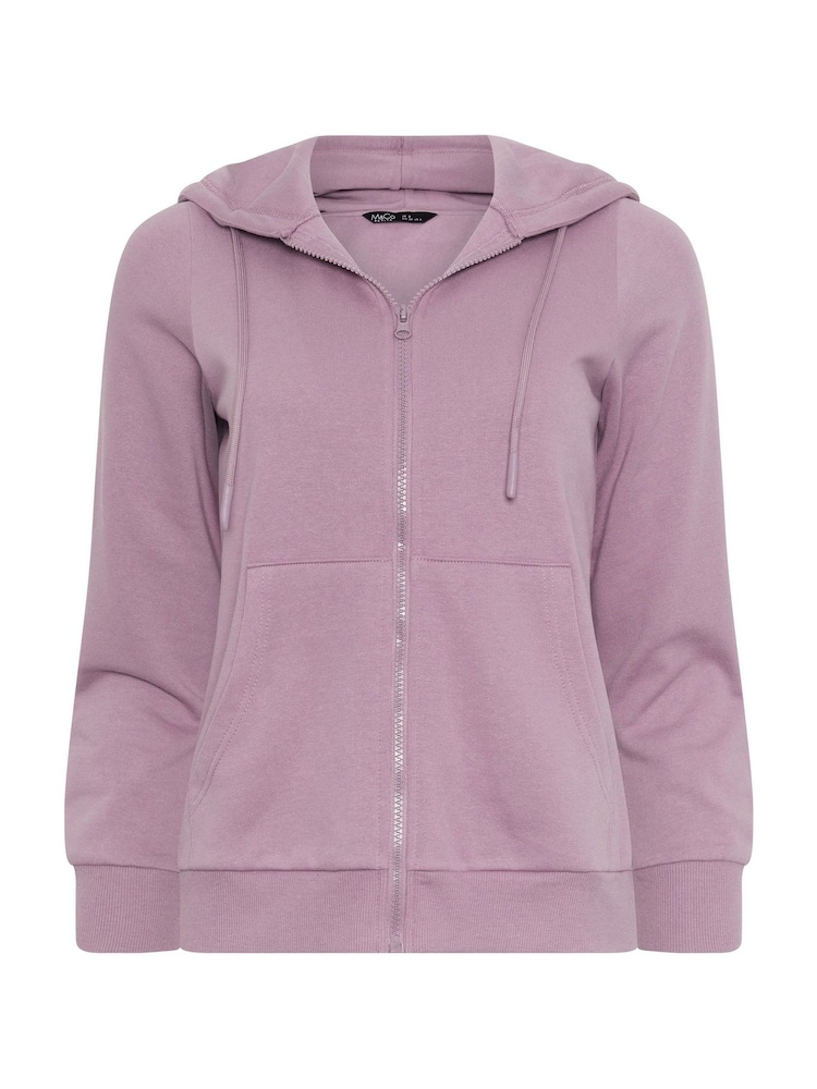 M&Co Purple Petite Zip Essential Hoodie - Image 5 of 5