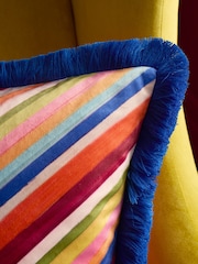Sophie Robinson Pink Darling Diagonal Stripe Reversible Filled Cushion - Image 3 of 6