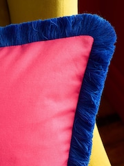 Sophie Robinson Pink Darling Diagonal Stripe Reversible Filled Cushion - Image 5 of 6