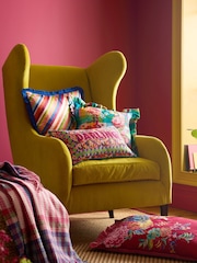 Sophie Robinson Pink Darling Diagonal Stripe Reversible Filled Cushion - Image 6 of 6