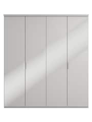 Wiemann Peyton Grey Glass Semi Fitted 4 Door Wardrobe - Image 2 of 4