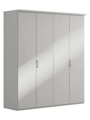 Wiemann Peyton Grey Glass Semi Fitted 4 Door Wardrobe - Image 3 of 4
