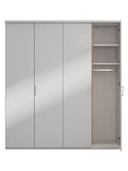Wiemann Peyton Grey Glass Semi Fitted 4 Door Wardrobe - Image 4 of 4